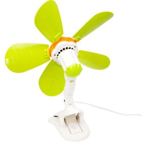 تصویر پنکه رومیزی مدل گیره ای پنج پره Five-blade clip table fan