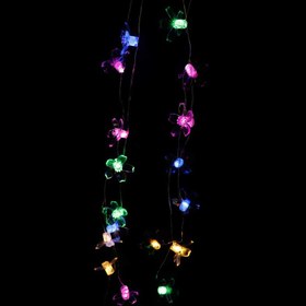 تصویر ریسه مفتولی طرح گل شکوفه USB رنگی 2٫4 متری Flower Colorful LED