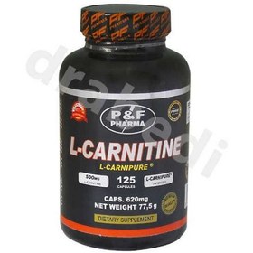 تصویر پي اند اف فارما ال کارنتين 500 م گ کپسول 125 عددي P&F PHARMA L-CARNITINE 500MG 125CAP