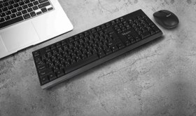 تصویر کیبورد و ماوس بی سیم وریتی مدل V-KB6142W Verity V-KB6142W wireless keyboard and mouse combo