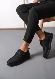 تصویر کفش کلاسیک مردانه ارتوپدی ولکرو تضمینی روزانه D3250 