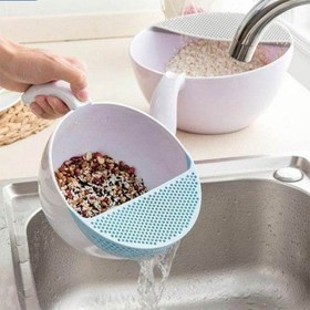 تصویر آبکش برنج شوی هوم کت مدل ۳۷۷۷ دسته دار 