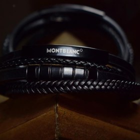 تصویر دستبند چرم چهارلاین 