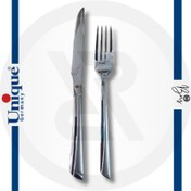 تصویر سرویس کارد و چنگال یونیک ۱۲ پارچه استیل طرح ناخنی 