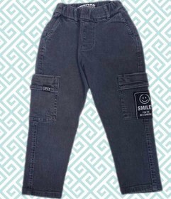 تصویر شلوار جین بچگانه مدل کارگو بغل جیب - 42 