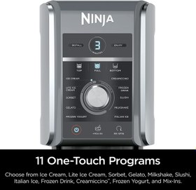  Ninja NC299AMZ CREAMi Ice Cream Maker, for Gelato, Mix-ins,  Milkshakes, Sorbet, Smoothie Bowls & More, 7 One-Touch Programs, with (1)  Pint Container & Lid, Compact Size, Perfect for Kids, Matte Black