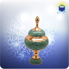 تصویر شکلات خوری مس و فیروزه کوب 28 سانت آقاجانی 