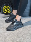 تصویر کتونی ریبوک مشکی زنانه مدل کلاسیک + بند هدیه 