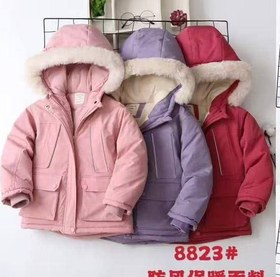 تصویر کاپشن وارداتی - صورتی / ۷تا۸سال 