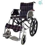 تصویر ویلچر مسافرتی آلومینیومی تاشو برند جی تی اس مدل 20_863 Folding aluminum wheelchair, GTS brand, model 20_863