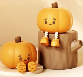 تصویر چراغ خواب شارژی کدو حلوایی LITTLE PUMPKIN SLEEP LAMP