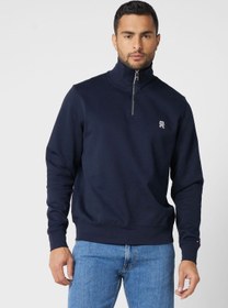 تصویر سویشرت زیپ‌دار لوگو برند Tommy Hilfiger Logo Zip Through Sweatshirt