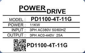 تصویر اینورتر پاور درایو سری PD1100 توان 11 سه فاز 