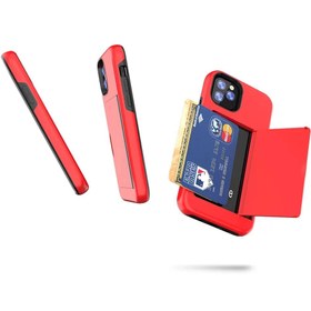 تصویر کاور گوشی آیفون طرح جا کارتی ۱۱،۱۲،۱۳ و ۱۲پرو - مشکی iPhone card holder cover