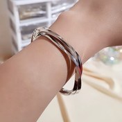 تصویر بنگل پیچی آبکاری نقره 