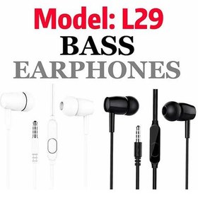 تصویر هندزفری سیمی یونیورسال مدل L29 ا Wired handsfree with bass model Earphones L29 Wired handsfree with bass model Earphones L29