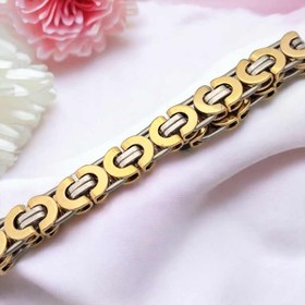 تصویر دستبند استیل زنانه مردانه طلایی سیلور رنگ ثابت 20000360 a bracelet