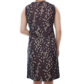 تصویر پیراهن کوتاه ژاکارد سرمه ای زنانه COMMA 