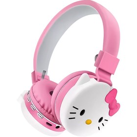 تصویر هدفون بلوتوثی طرح کیتی مدل AH-806D AH-806D model kit Bluetooth headphones