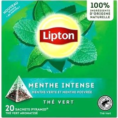 تصویر چای سبز کیسه‌ای با تکه‌های نعنا 20 عددی لیپتون 32 گرمی وارداتی ترکیه بارکد 8720608025657 