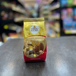 تصویر شکلات پاکتی با طعم فندق فرروروشر طلایی 90گرم محصول آلمان ferrero rocher