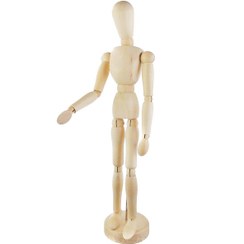 تصویر آدمک طراحی چوبی سایز ۳۰ سانتیمتر 