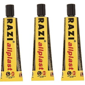 تصویر چسب همه کاره رازی مدل Allplast حجم 30 میلی لیتر بسته سه عددی Razi Allplast All Purpose Adhesive 30ml