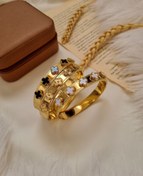 تصویر بنگل استیل طرح طلا ونکلیف 