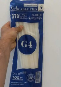 تصویر بست کمربندی پلاستیکی با طول 37 سانتیمتر عرض 7.6 میلیمتر G4 cable tie