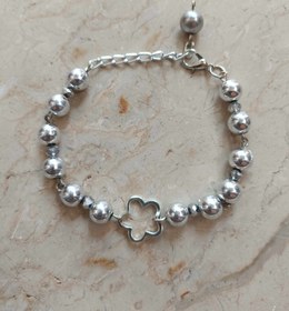 تصویر دستبند نقره ای