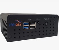 تصویر مینی کیس Thinlabs امریکا با قابلیت اتصال بدون کابل پاور (POE) مدل TL1200P به همراه پردازنده AMD Ryzen R1305G 