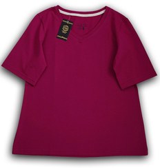 تصویر تیشرت پنبه ای یقه ۷ زنانه Women's 7-neck T-shirt