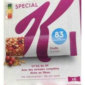 تصویر کورن فلکس اسپشیال کی با تکه های میوه 6 عددی Kellogg’s special K 