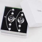 تصویر دستبند هوشمند خورشید توتو با مهره‌های چرم 