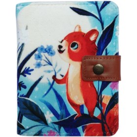 تصویر کیف پول دکمه ای مدل سنجاب Squirrel کد 275 