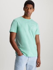 تصویر تی‌شرت مردانه با لوگو - پنبه‌ای، آبی برند calvin klein jeans Men's Logo T-Shirt - Cotton, Blue