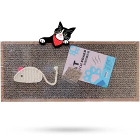 تصویر اسکرچر گربه مستطیلی طرح موش – Scratcher rectangular cat mouse design 