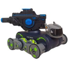 تصویر اسباب بازی کنترلی مدل تانک طرح کپسولی سرعتی شارژی 8 کانال دودزا کد JC013P 