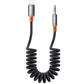 تصویر تبدیل لایتنینگ به جک 3.5 میلیمتر مکدودو CA-089 Digital Audio Coiled Cable For Lightning