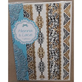 تصویر برچسب تاتو موقت هندی ، J823 
