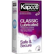 تصویر کاندوم کلاسیک و روان کاپوت مدل CLASSIC LUBRICATED بسته ۱۲ عددی 