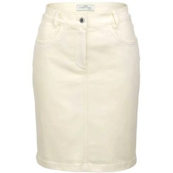 تصویر دامن جین کرم زنانه چیبو 