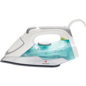 تصویر اتو بخار 2200 وات مدل ME-SIR5002 آبی/سفید/خاکستری برند mebashi Steam Iron 2200W 2200.0 W ME-SIR5002 Blue/White/Grey