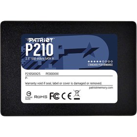 تصویر اس اس دی اینترنال پتریوت مدل P210 ظرفیت 256 گیگابایت Patriot P210 Internal SSD Drive - 256GB