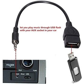 تصویر کابل آداپتور مبدل Chezaa Audio به OTG USB USB ، جک 3.5 میلی متری 20 سانتی متر صوتی AUX جک به USB 2.0 نوع بند ناف تبدیل زن 