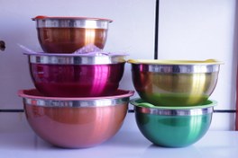 تصویر ست کاسه رنگی درب دار یونیک 