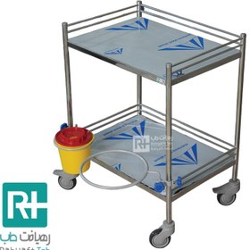 تصویر ترالی دو طبقه تمام استیل All steel double deck trolley