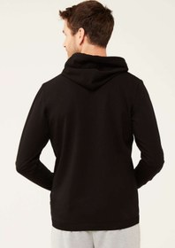 تصویر سوییشرت مردانه سیاه برند us polo assn E18R46Z9 ا Erkek Fermuarlı Kapüşonlu Sweatshirt Erkek Fermuarlı Kapüşonlu Sweatshirt