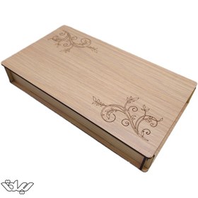 تصویر جعبه هدیه چوبی مناسب کیف پول 