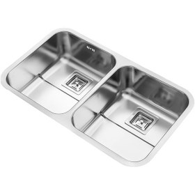 تصویر سینک ظرفشویی استیل البرز مدل 935 توکار ۲ لگن 